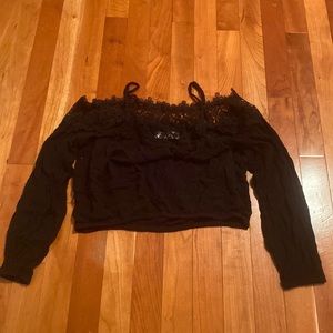 Holister Lace over the shoulder top with straps Size XS